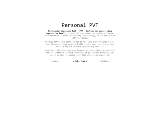 Screenshot of PersonalPVT homepage