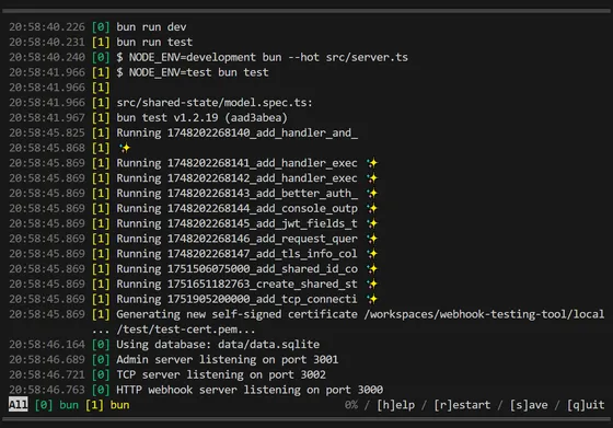 Screenshot of weave running two commands